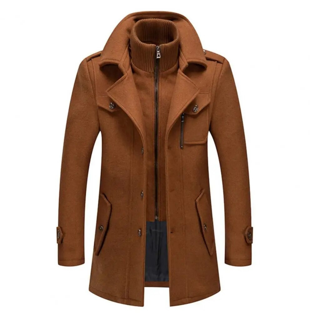 Winterjacke Herren | Stehkragen mit Doppelverschluss und Fronttaschen