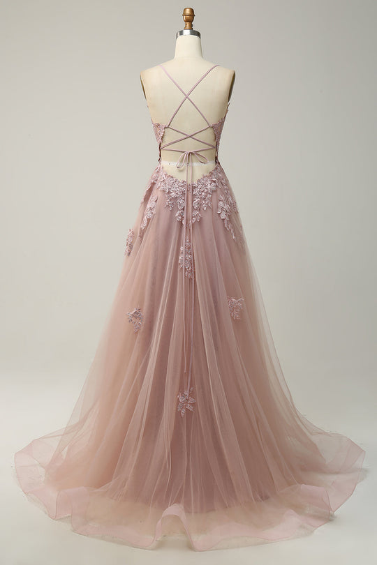 Damen Ballkleid mit Spaghettiträgern | Maxi