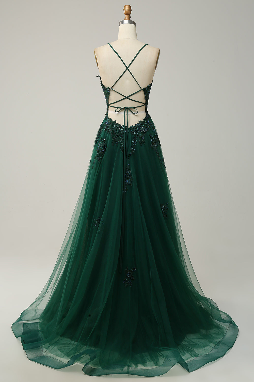 Damen Ballkleid mit Spaghettiträgern | Maxi