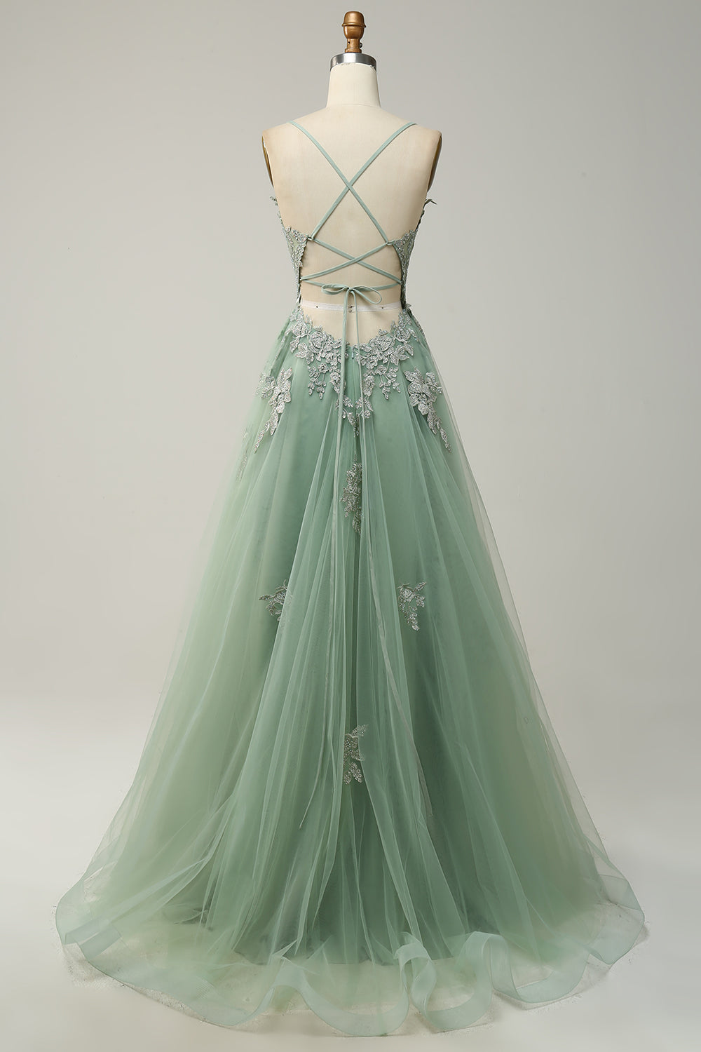 Damen Ballkleid mit Spaghettiträgern | Maxi