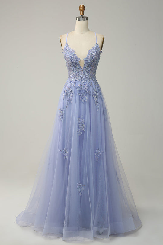 Damen Ballkleid mit Spaghettiträgern | Maxi