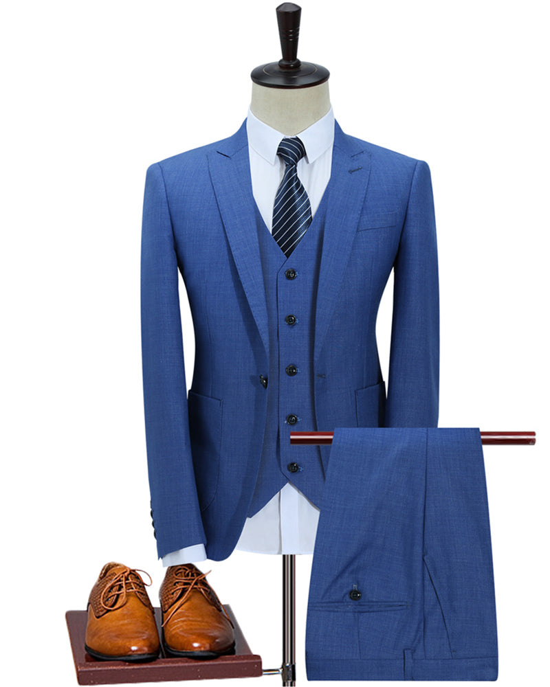 Herren Anzug 3-teilig Slim Fit | Schlichter Stil Für Hochzeitsgäste
