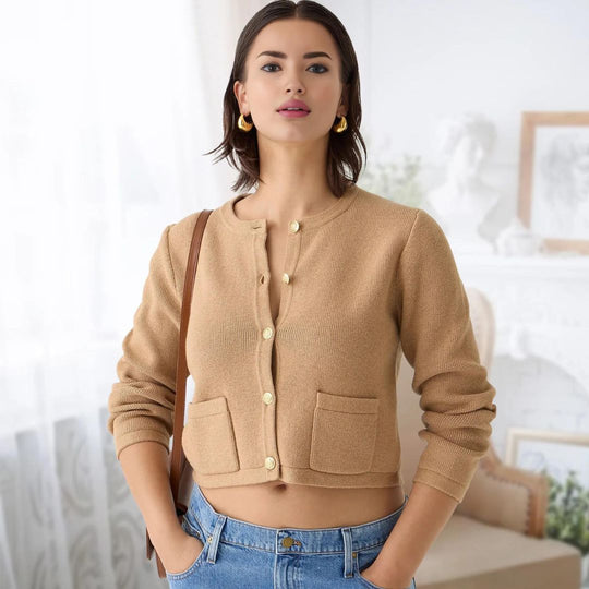 Frauen Strickjacke mit aufgesetzten Taschen