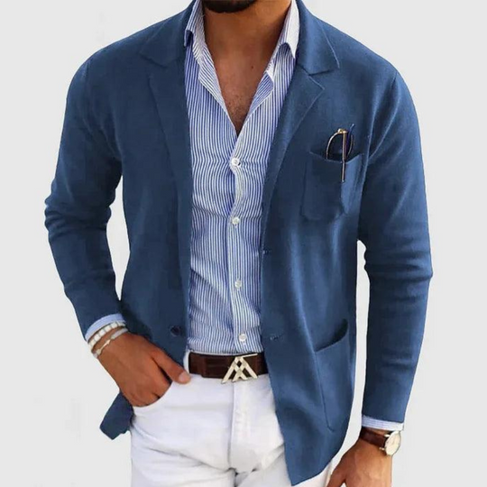 Herren Casual Jacke mit Revers | Elegante Knopfjacke für Alltag und Freizeit