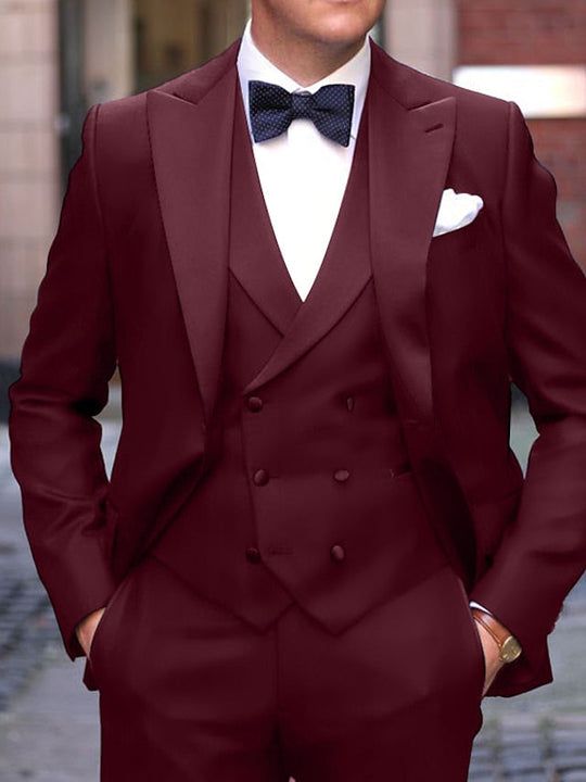 Herren Anzug Slim Fit 3-teilig | Hochzeitsgäste Mit Weste