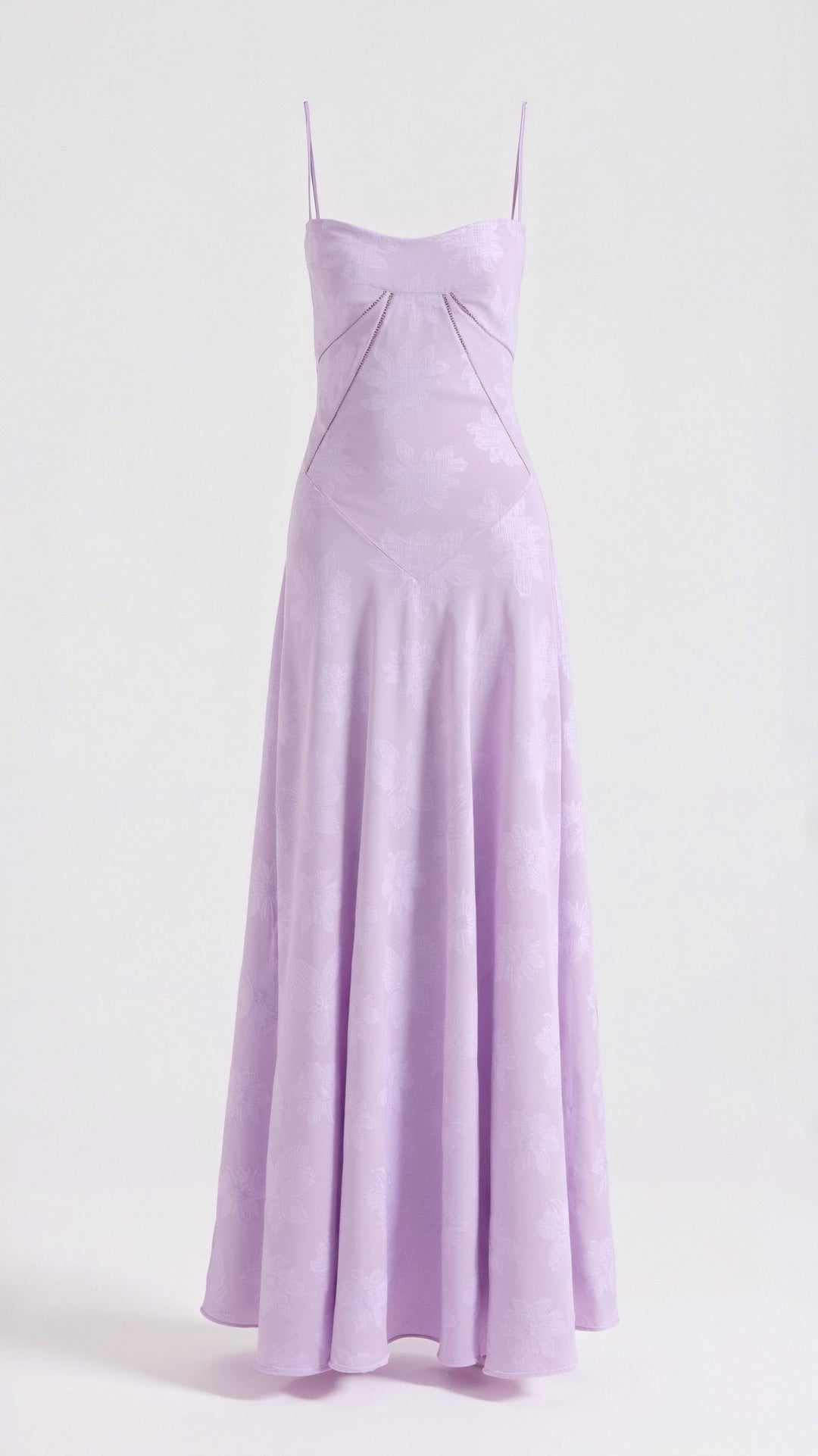 Damen Brautkleid mit Herz Ausschnitt und Spaghettiträgern | Maxi
