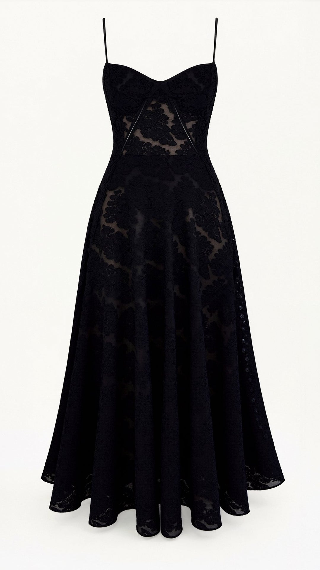 Damen Brautkleid mit Herz Ausschnitt und Spaghettiträgern | Maxi