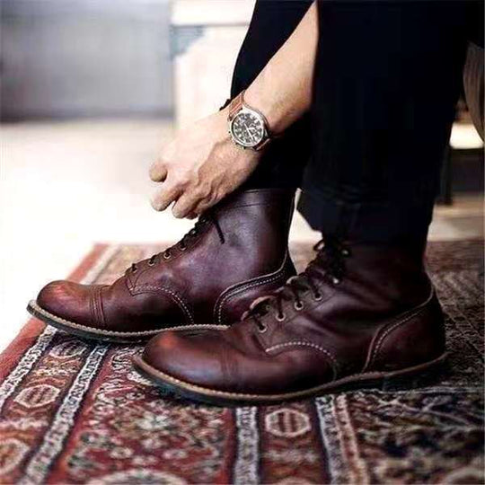 Ethan – Retro-Schnürstiefel Für Herren