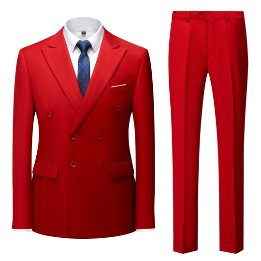 Herren Zweireihiger Anzug Elegant | Formell & Stilvoll