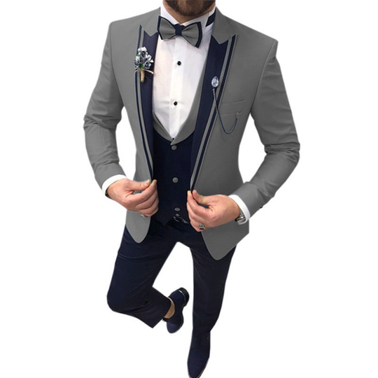 Herren Anzug Dreiteilig Schmal Geschnitten | Elegant Für Anlass