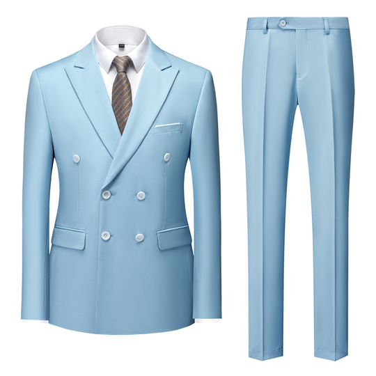 Herren Zweireihiger Anzug Elegant | Formell & Stilvoll