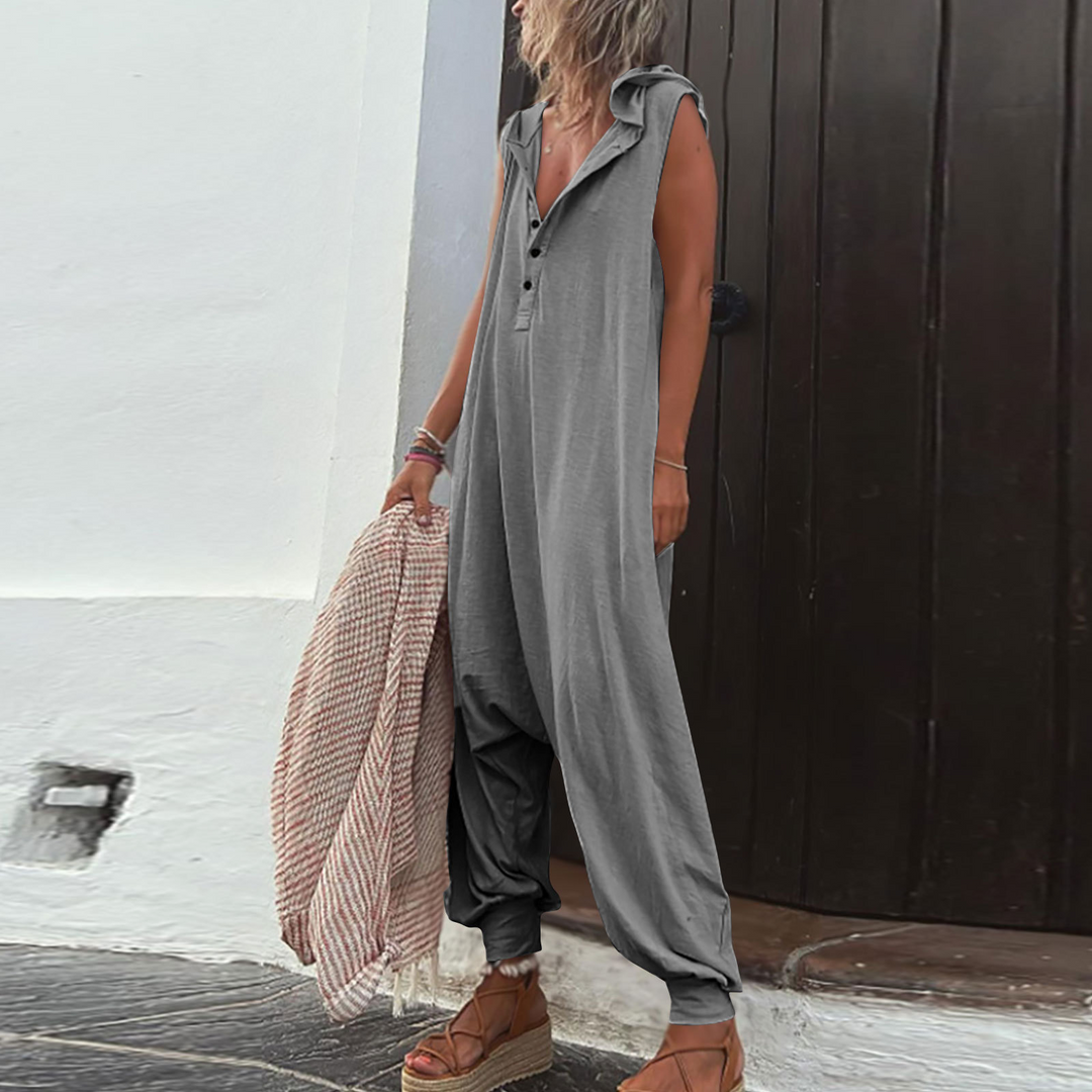 Boho Sommer Overall - Lässig Und Stilvoll Mit Sommerlichem Druck