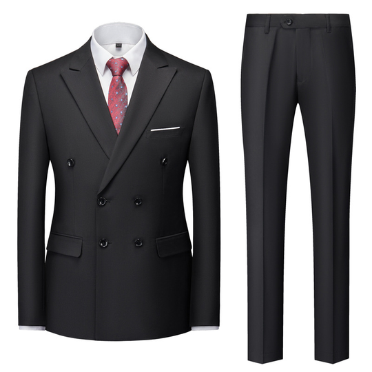 Herren Zweireihiger Anzug Elegant | Formell & Stilvoll