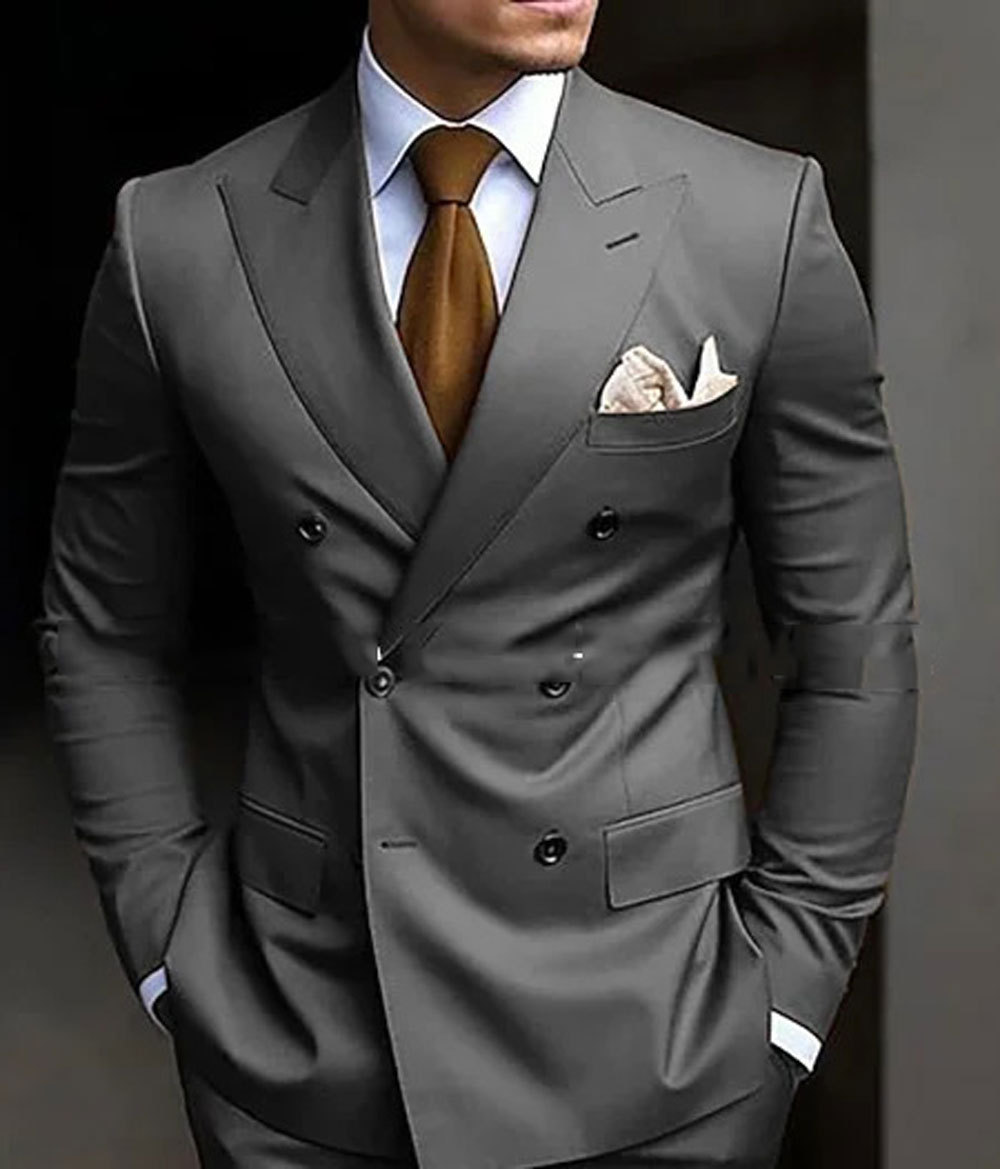 Herren Zweireihiger Anzug Festlich | Elegant & Modern