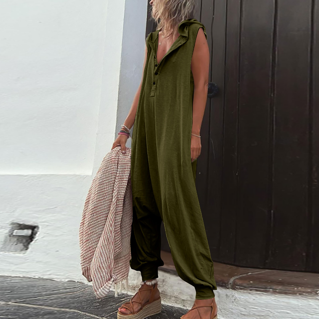 Boho Sommer Overall - Lässig Und Stilvoll Mit Sommerlichem Druck