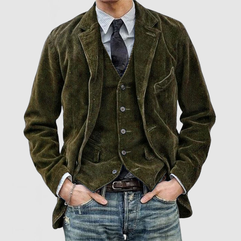 Winterjacke Herren | Blazerstil mit Reverskragen und Knopfleiste