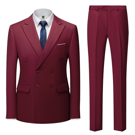 Herren Zweireihiger Anzug Elegant | Formell & Stilvoll