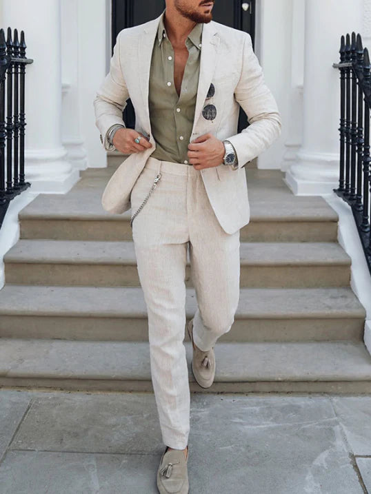 Herren Zweiteiliger Anzug Modern Fit | Ein-Knopf Design