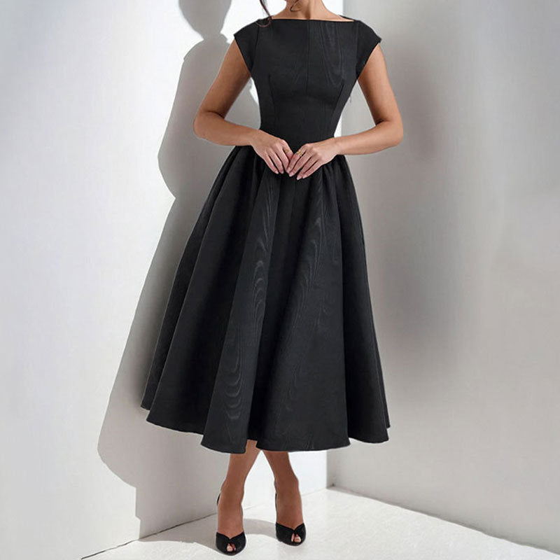 Abendkleid Damen | Plissiert Ärmellos Midi