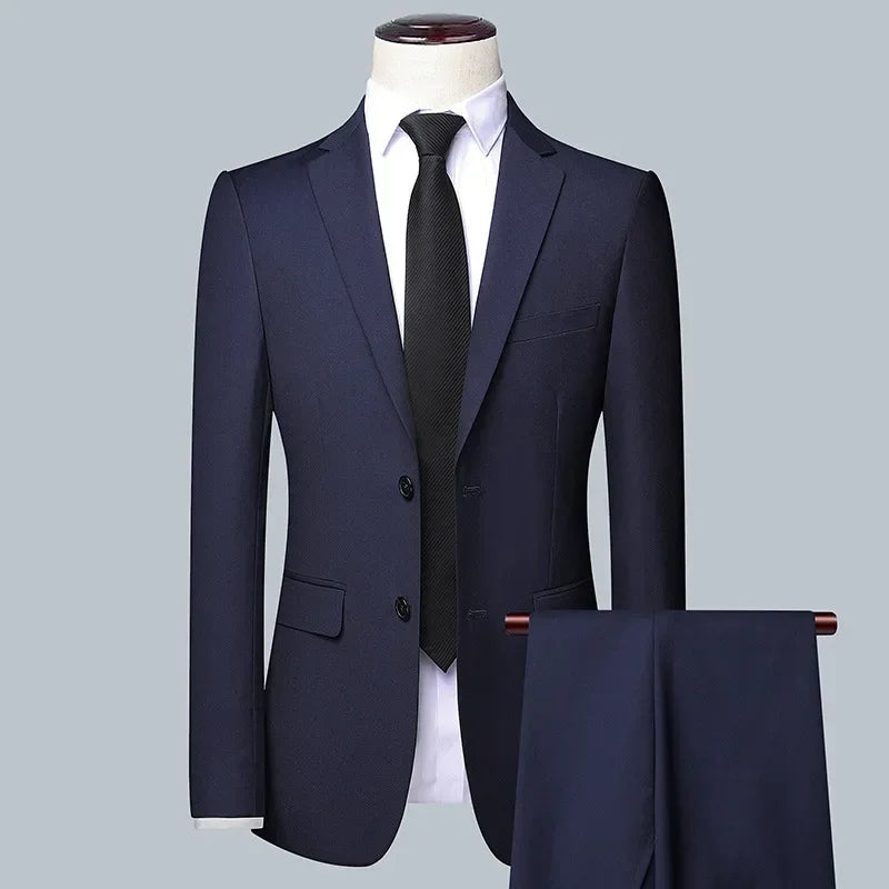 Herren Anzug 3-teilig Slim Fit | Zwei-Knopf Sakko Für Hochzeiten Und Veranstaltungen