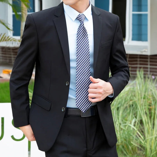 Herren Anzug 2-teilig Slim Fit | Hochzeitsgäste Zwei-Knopf Sakko