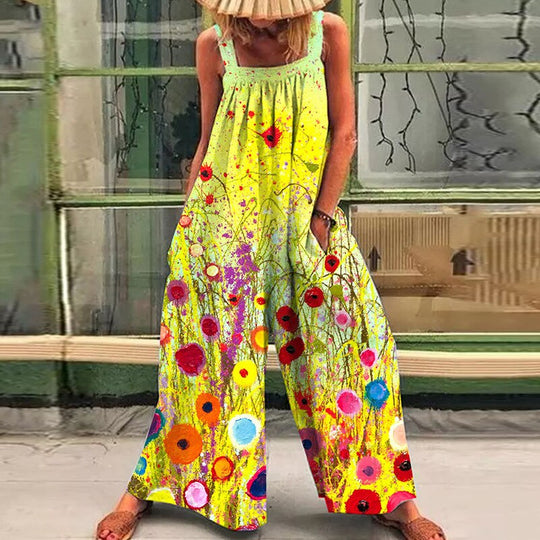 Jumpsuit mit Einem Boho-Druck für Eine Verspielte Note