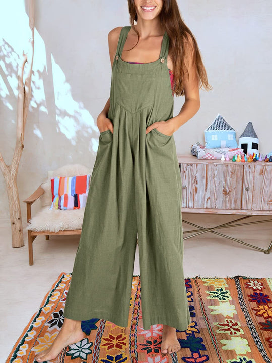 Eleganter Ärmelloser Jumpsuit Für Damen – Stilvolles Ärmelloses Outfit Für Elegante Abende