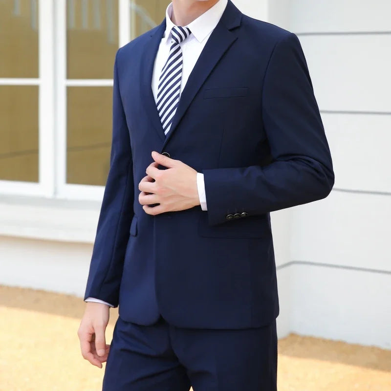 Herren Anzug 2-teilig Slim Fit | Hochzeitsgäste Zwei-Knopf Sakko