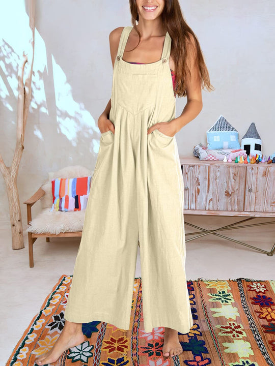 Eleganter Ärmelloser Jumpsuit Für Damen – Stilvolles Ärmelloses Outfit Für Elegante Abende