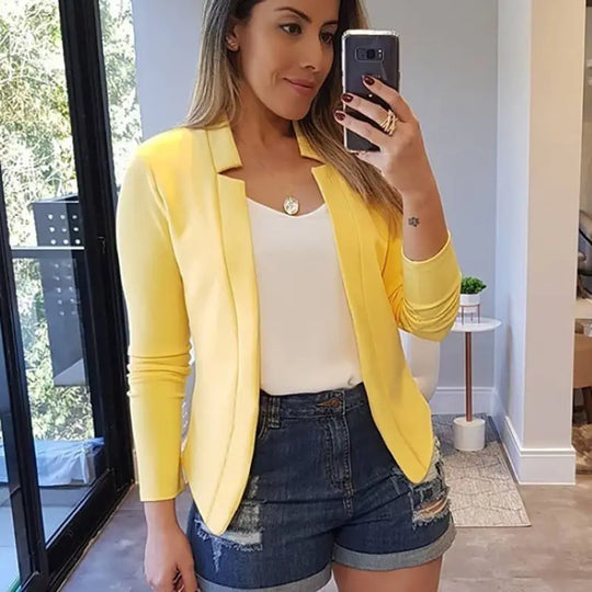 Damen Blazer ohne Verschluss | Offene Form Hüftlang
