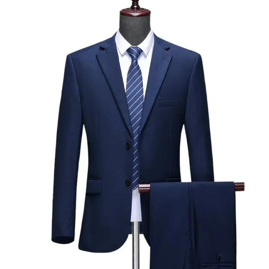 Herren Anzug 3-teilig Slim Fit | Hochzeitsgäste Zwei-Knopf-Jacke