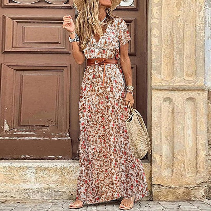 Paisley Pracht Kleid - Farbenfroh Und Eleganter Stil