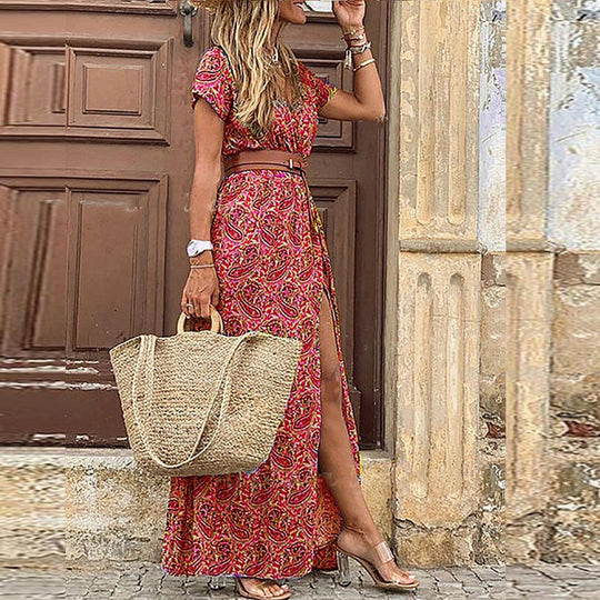 Paisley Pracht Kleid - Farbenfroh Und Eleganter Stil