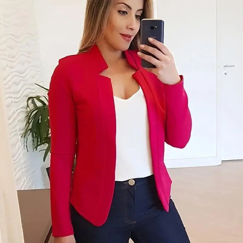 Damen Blazer ohne Verschluss | Offene Form Hüftlang