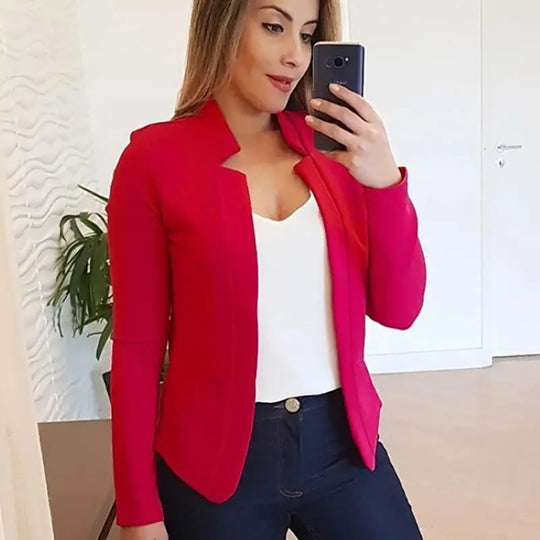 Damen Blazer ohne Verschluss | Offene Form Hüftlang