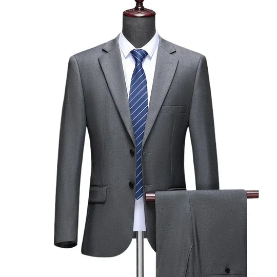 Herren Anzug 3-teilig Slim Fit | Hochzeitsgäste Zwei-Knopf-Jacke