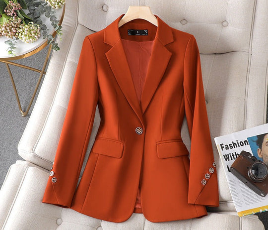 Damen Einreiher Blazer mit Fronttaschen | Hüftlang