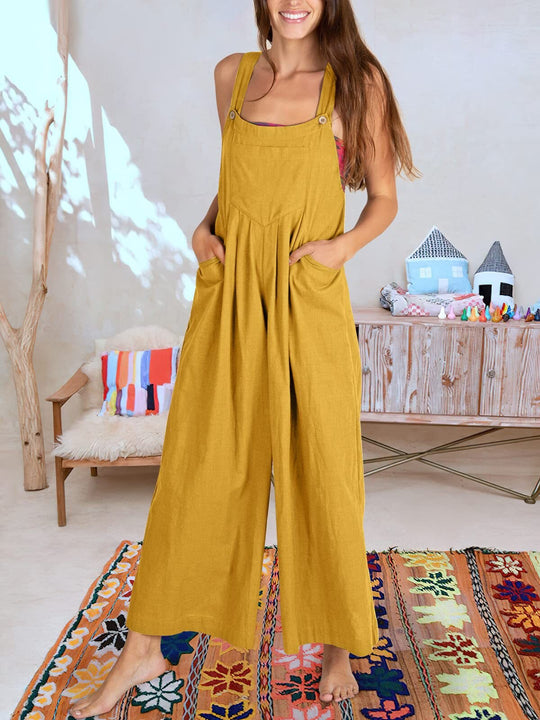 Eleganter Ärmelloser Jumpsuit Für Damen – Stilvolles Ärmelloses Outfit Für Elegante Abende