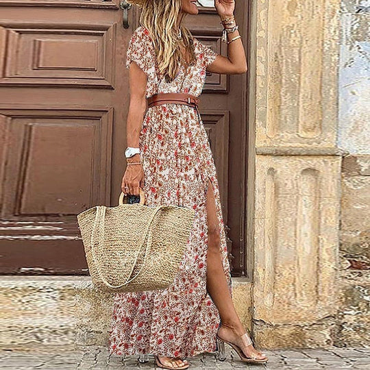 Paisley Pracht Kleid - Farbenfroh Und Eleganter Stil