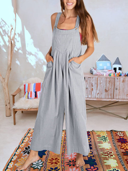 Eleganter Ärmelloser Jumpsuit Für Damen – Stilvolles Ärmelloses Outfit Für Elegante Abende