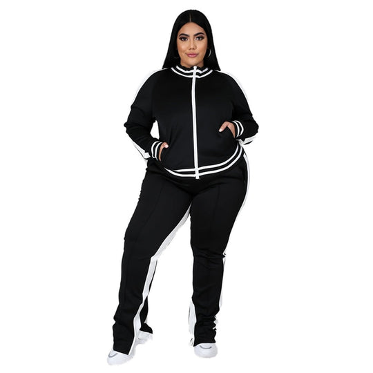 Entspanntes Duo - Komplettes Plussize Outfit Mit Sweatshirt Und Jogginghose