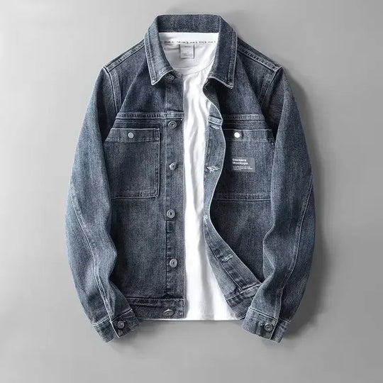 Hans - Denim Jeansjacke Mit Knöpfen