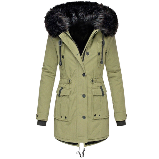 Winterjacke Damen Kapuze | Mit Taschen
