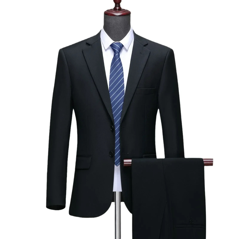 Herren Anzug 3-teilig Slim Fit | Hochzeitsgäste Zwei-Knopf-Jacke