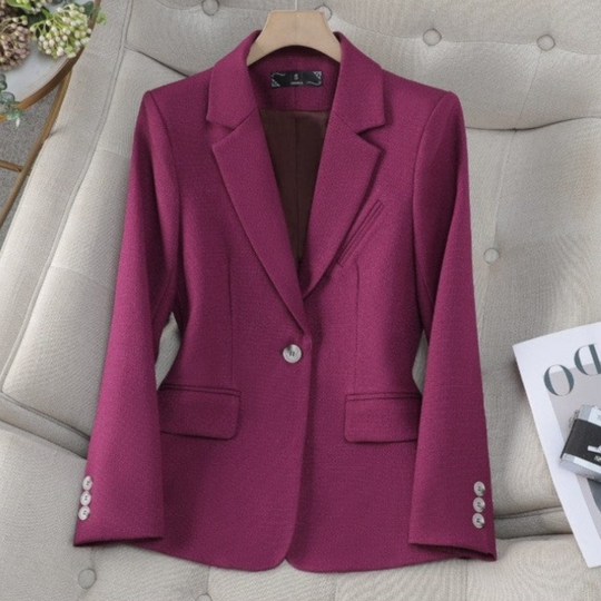 Damen Einreiher Blazer mit Taschen | Hüftlang