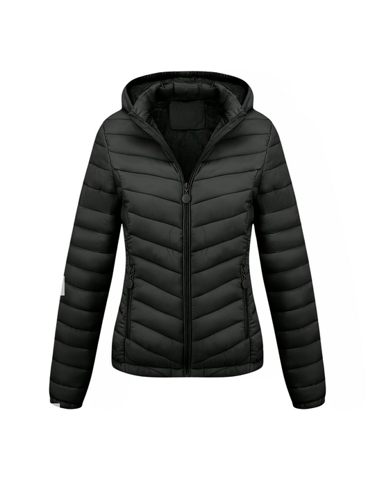 Damen Winterjacke Kapuze | Gesteppt mit Reißverschluss