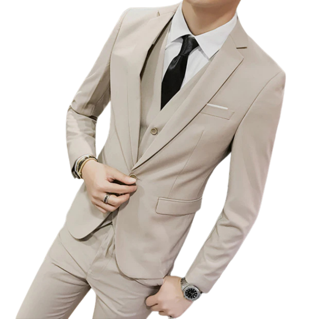 Herren 3-teiliges Slim Fit Anzug Set | Hochzeitsgäste