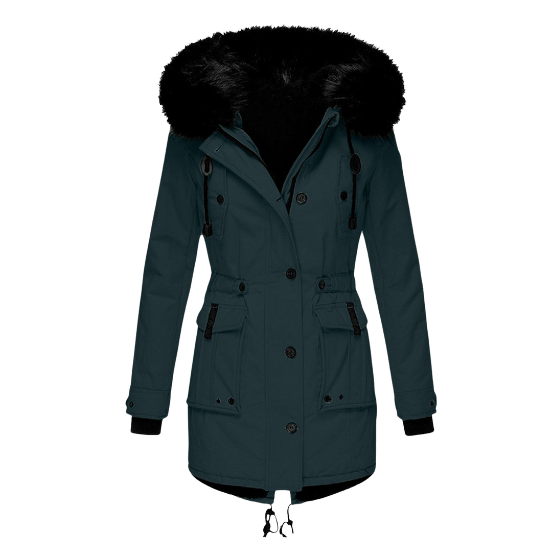 Winterjacke Damen Kapuze | Mit Taschen