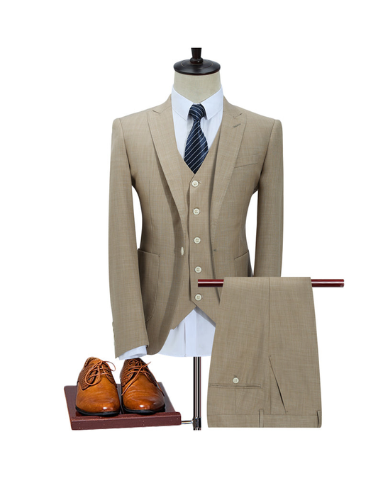 Herren Anzug 3-teilig Slim Fit | Schlichter Stil Für Hochzeitsgäste