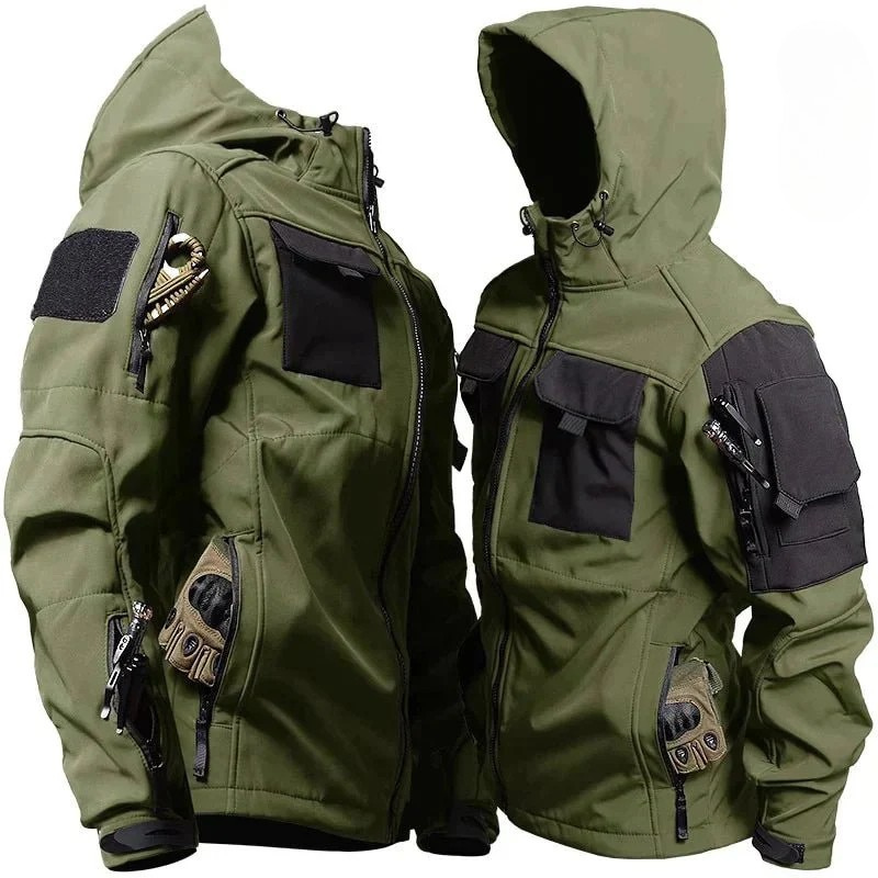 Winterjacke Herren | Mit Kapuze Reißverschluss und mehreren Taschen